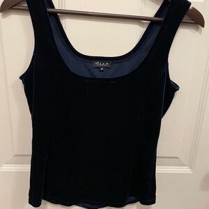 Stretch velvet Plum tank top